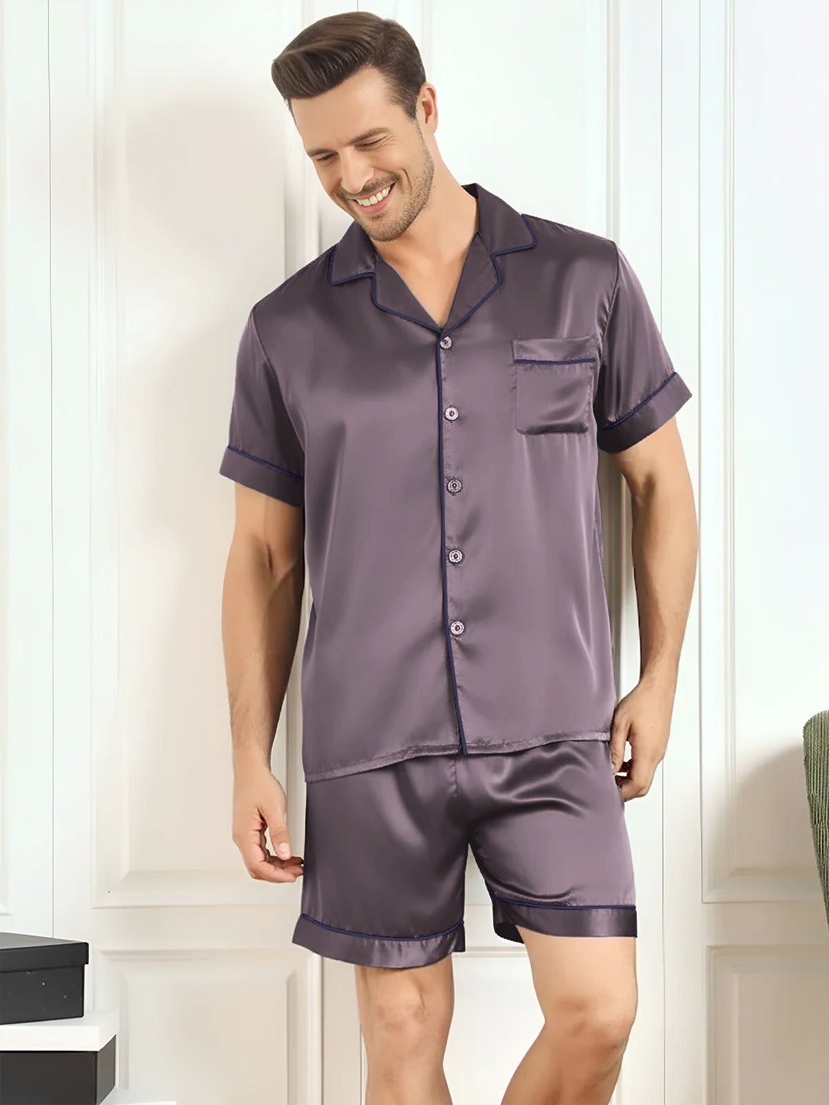 [Lilagrau] SilkSilky-DE Mens Pajamas 001,