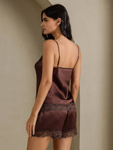 [Braun] SilkSilky-DE Sleeveless V Neck Camisole-Set 002