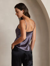 [Lilagrau] SilkSilky-DE Spaghetti Strap V Neck Cami Top 002