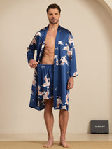 [Dunkelblau] SilkSilky-DE 19Momme Long Sleeve Mens Pajamas 003