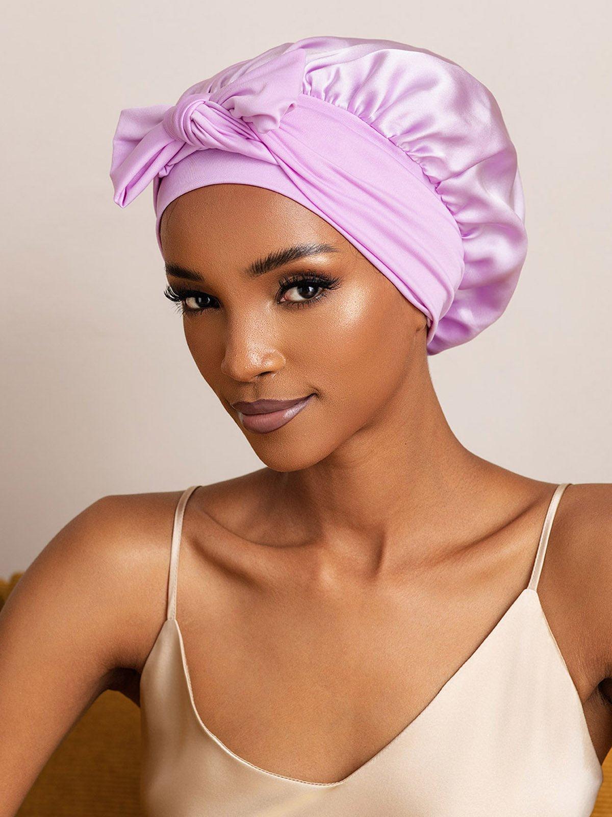 [Lavendel] SilkSilky-DE Reine Seide Sleep Cap 006