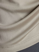 [Grau] SilkSilky-DE Long Sleeve Crew-Ausschnitt T-Shirt 005