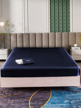 [Dunkelblau] SilkSilky-DE 25Momme Spannbettlaken 002