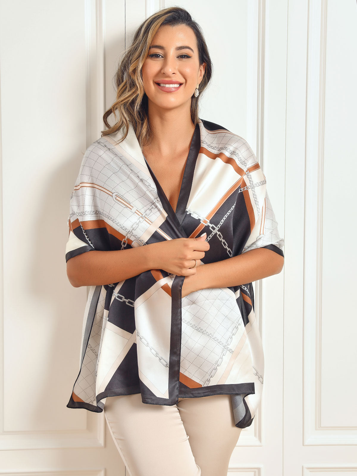 [P021] SilkSilky-DE Reine Seide Scarf 001,