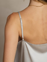 [Silber] SilkSilky-DE Spaghetti Strap Cami Top 006