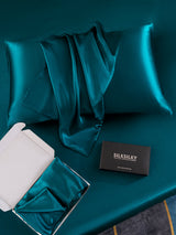 [König Blau] SilkSilky-DE 22Momme Reine Seide Pillowcase 005