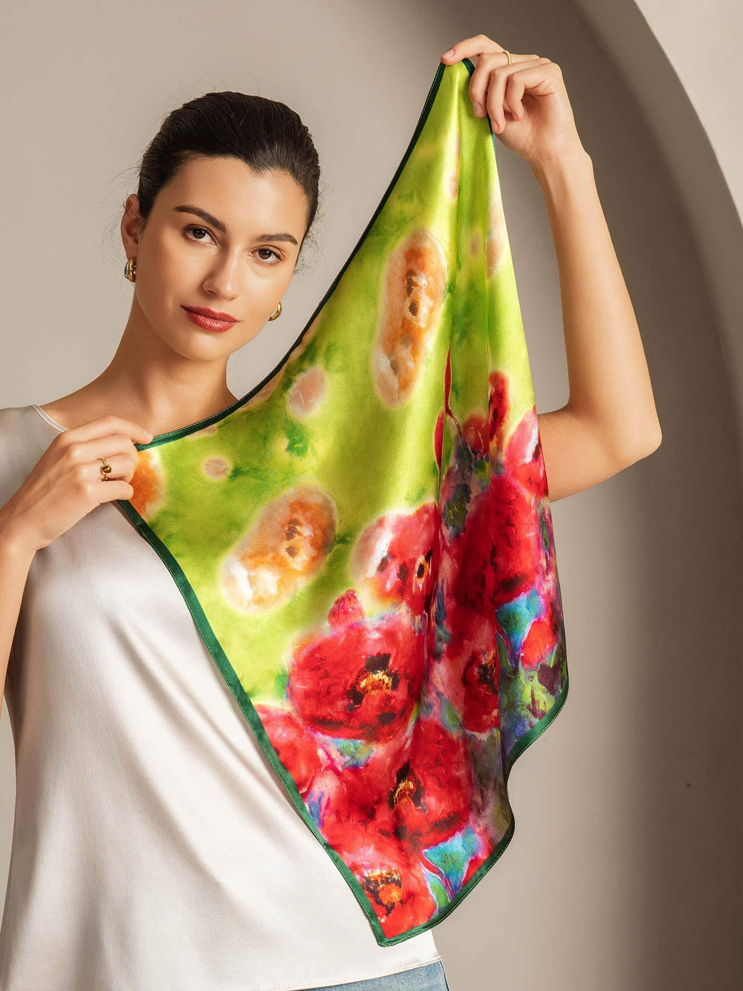 [P099] SilkSilky-DE Reine Seide Scarf 004,