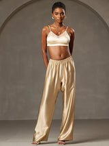 [Champagner] SilkSilky-DE 19Momme Seide Womens Pants 003,