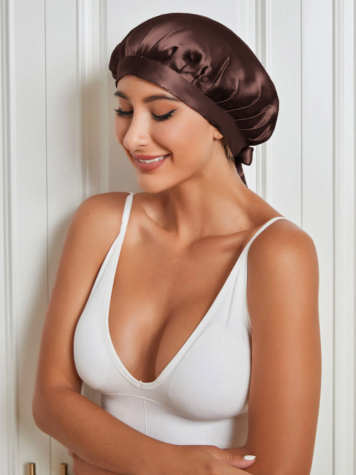 [Kaffee] SilkSilky-DE Reine Seide Sleep Cap 002