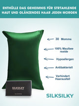 [Dunkelgrün] SilkSilky-DE 30Momme Reine Seide Pillowcase 003