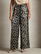 [Leopard] SilkSilky-DE Reine Seide Womens Pants 006,