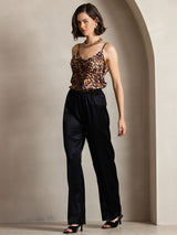 [Schwarz] SilkSilky-DE 19Momme Seide Womens Pants 004,