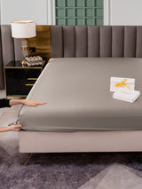 [Grau] SilkSilky-DE 25Momme Spannbettlaken 005