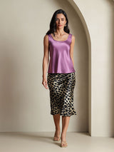 [Dunkelviolett] SilkSilky-DE Sleeveless Cami Top 007