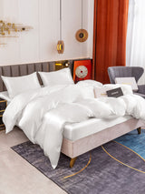 [Weiß] SilkSilky-DE 19Momme Reine Seide Bedding Set 003