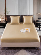 [Beige] SilkSilky-DE Bettwäsche Sets 001