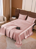 SilkSilky DE 19Momme Reine Seide Bedding Set BlassesMauve 001