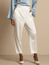 [Weiß] SilkSilky-DE 19Momme Seide Womens Pants 005