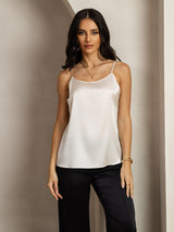 [Hellgrau] SilkSilky-DE Spaghetti Strap Cami Top 001