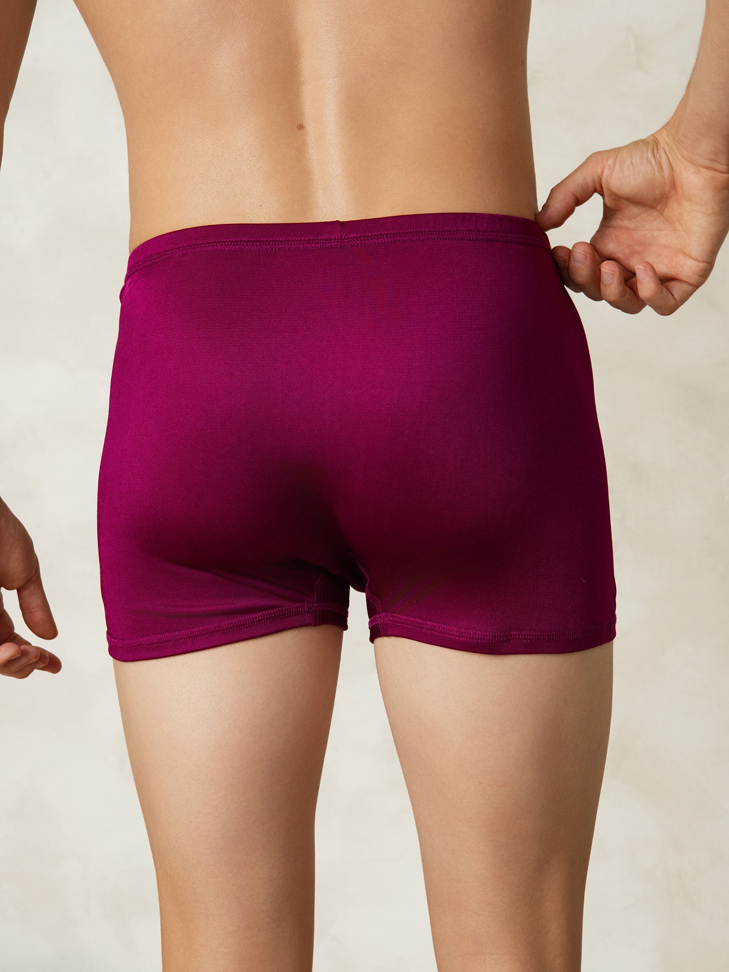 [Rotwein] SilkSilky-DE Seidenstrick Mens Underwear 002