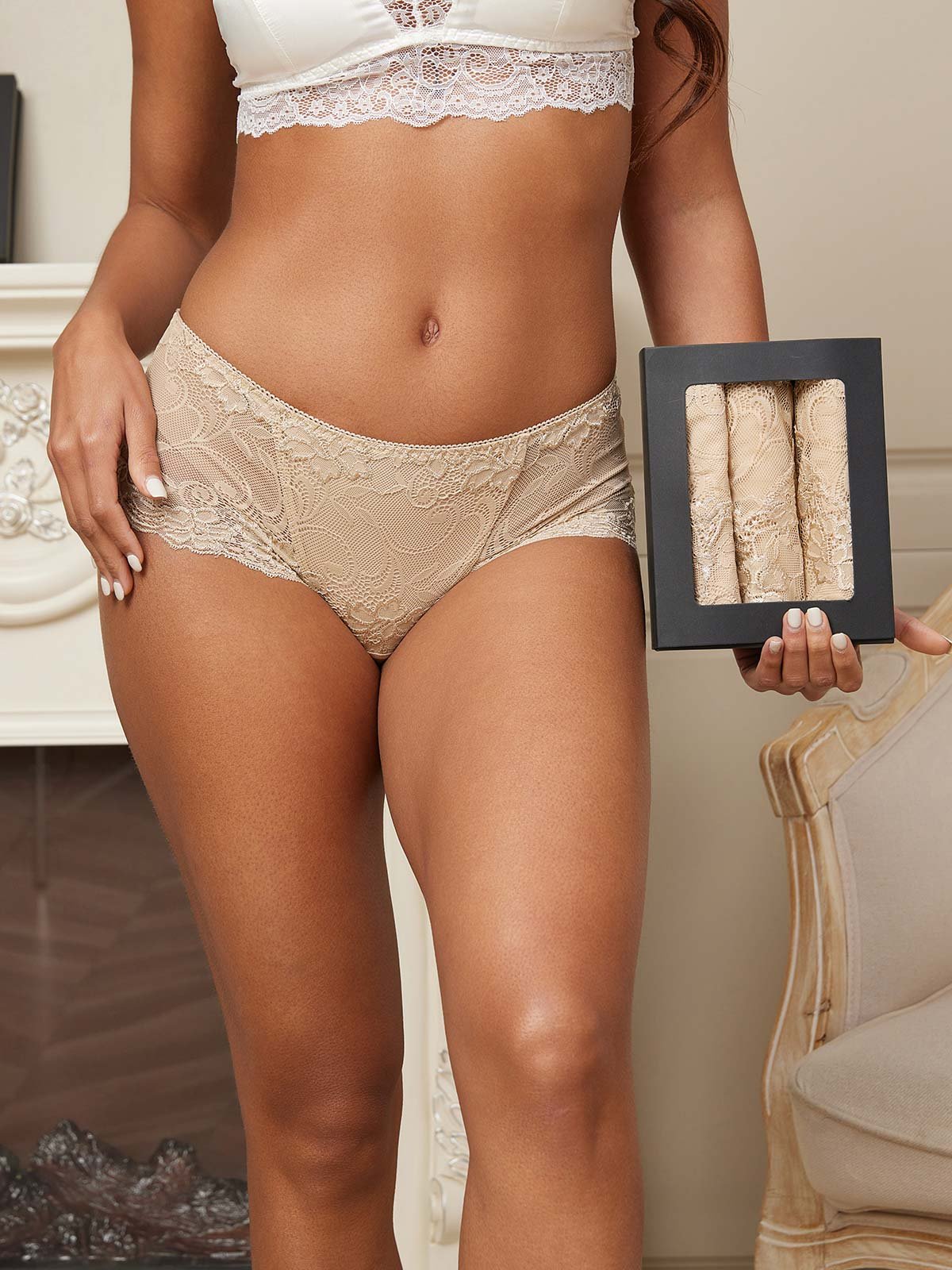 [Beige] SilkSilky-DE Seidenstrick Panty 001
