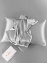 [Silber] SilkSilky-DE 19Momme Reine Seide Pillowcase 005