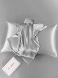 SilkSilky DE 22Momme Reine Seide Pillowcase Silber 001