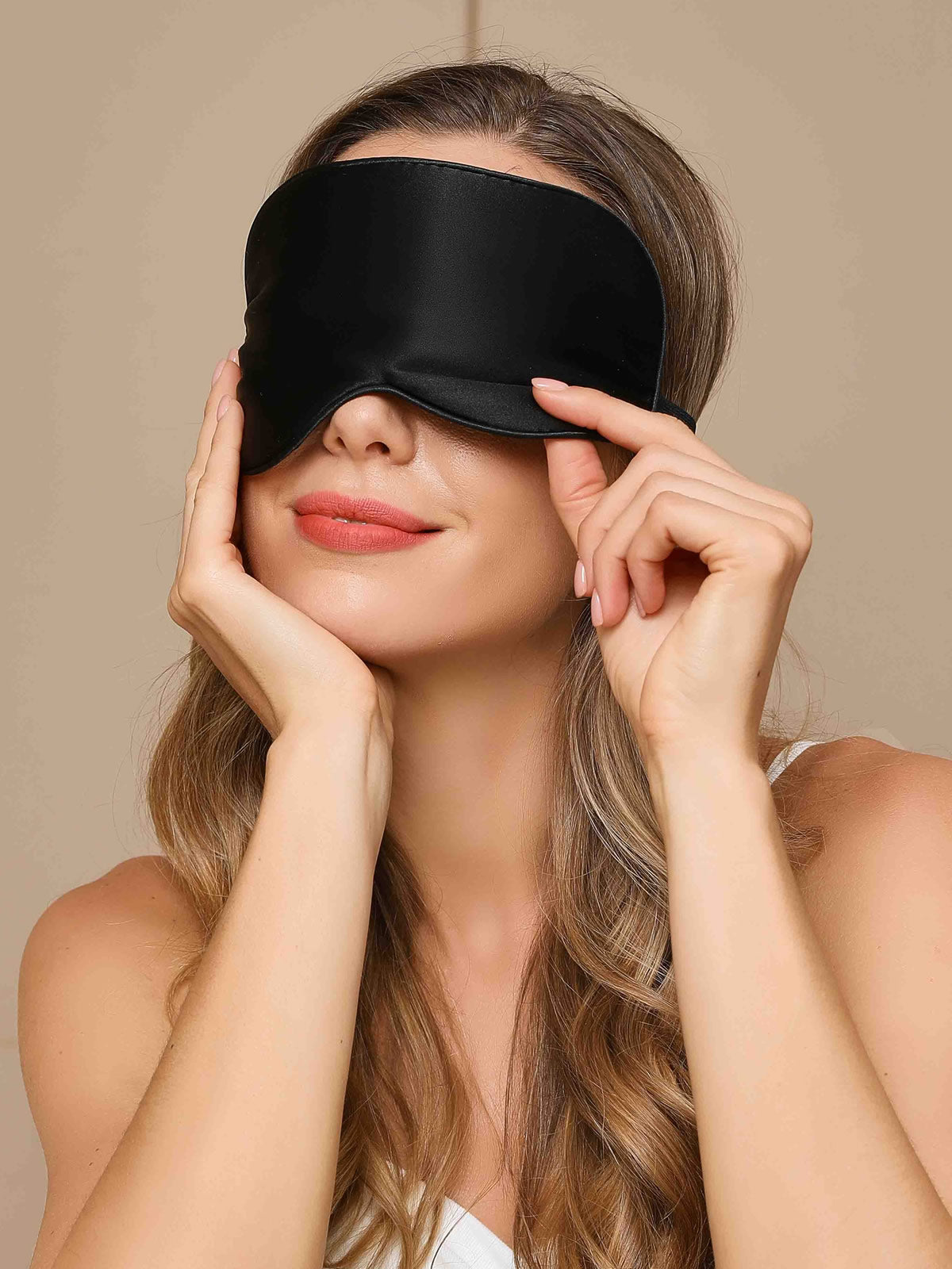 [Schwarz] SilkSilky-DE 19Momme Reine Seide Eye Mask 004