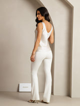 [Hellgrau] SilkSilky-DE Sleeveless V Neck Cami Top 003