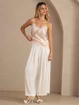 [Rosa] SilkSilky-DE Spaghetti Strap V Neck Cami Top 005