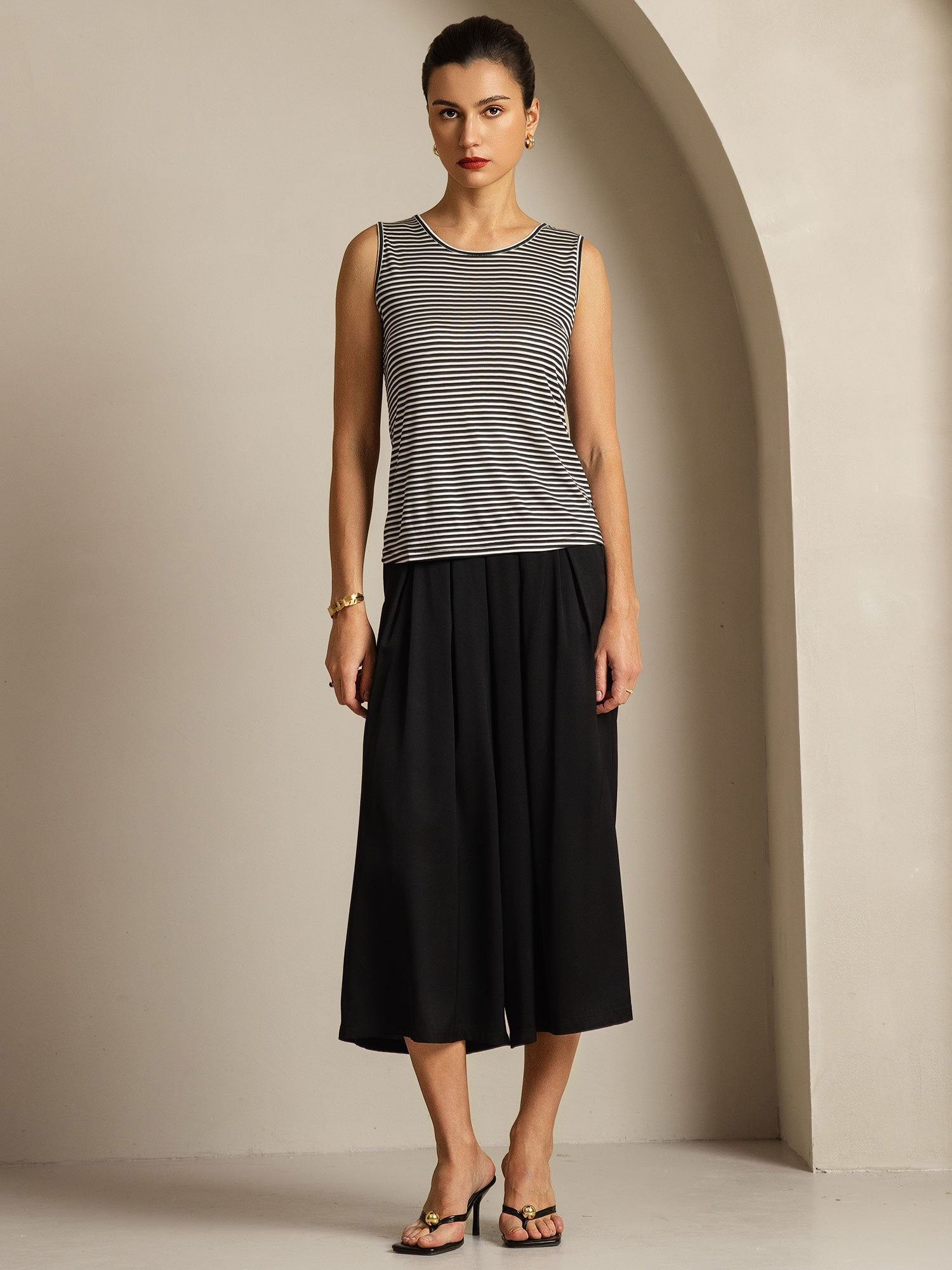 [WeißerStreifen] SilkSilky-DE Reine Seide Camisoles 006