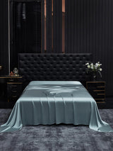[Graublau] SilkSilky-DE 19Momme Spannbettlaken 002
