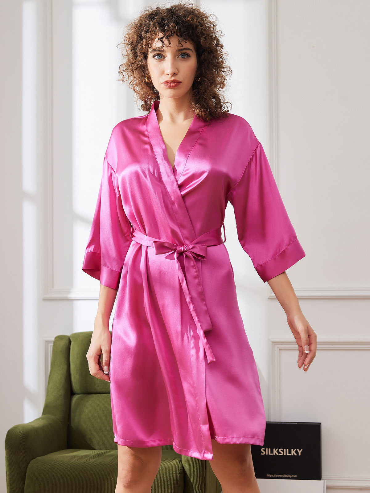 [Rosarot] SilkSilky-DE Reine Seide Womens Robe 003