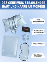 [Hellblau] SilkSilky-DE 19Momme Reine Seide Pillowcase Set 002