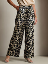 [Leopard] SilkSilky-DE Reine Seide Womens Pants 003,