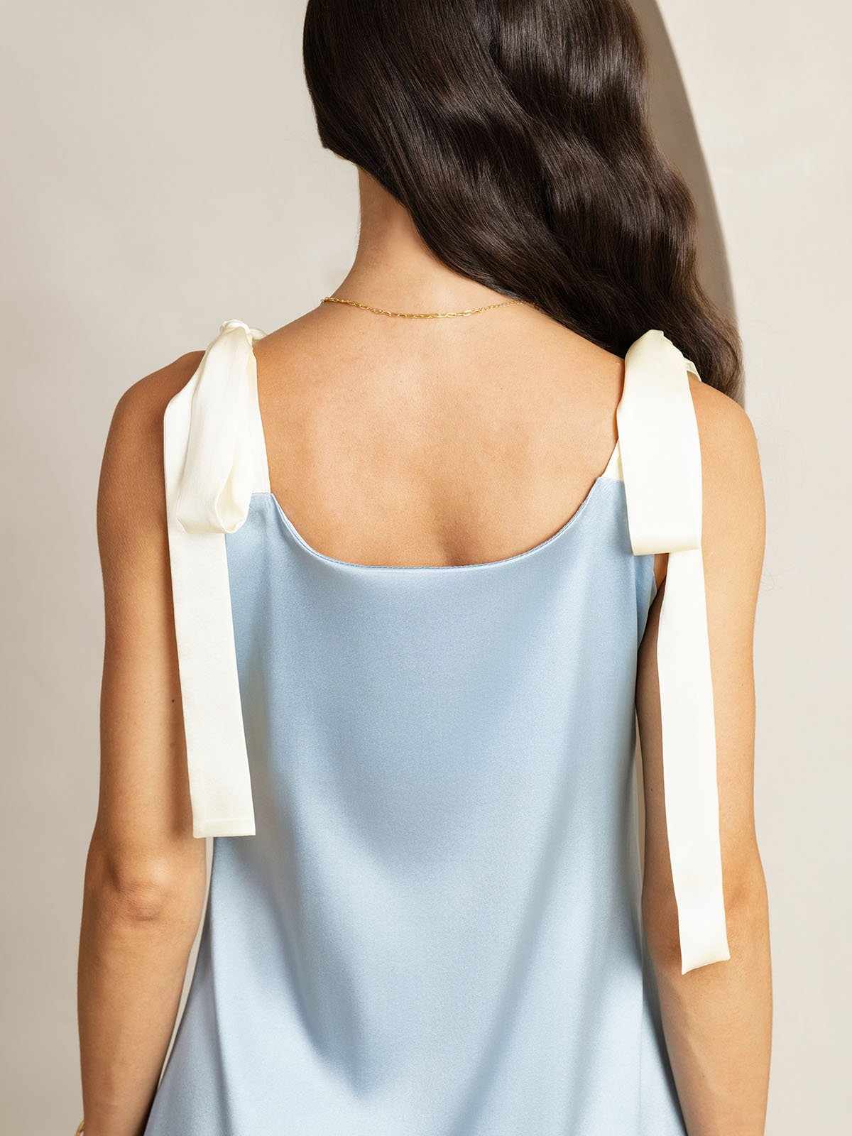 [Graublau] SilkSilky-DE 19Momme Seide Dress 006