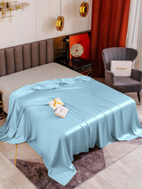 [Hellblau] SilkSilky-DE 19Momme Spannbettlaken 001
