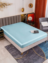 [Hellblau] SilkSilky-DE 19Momme Spannbettlaken 001