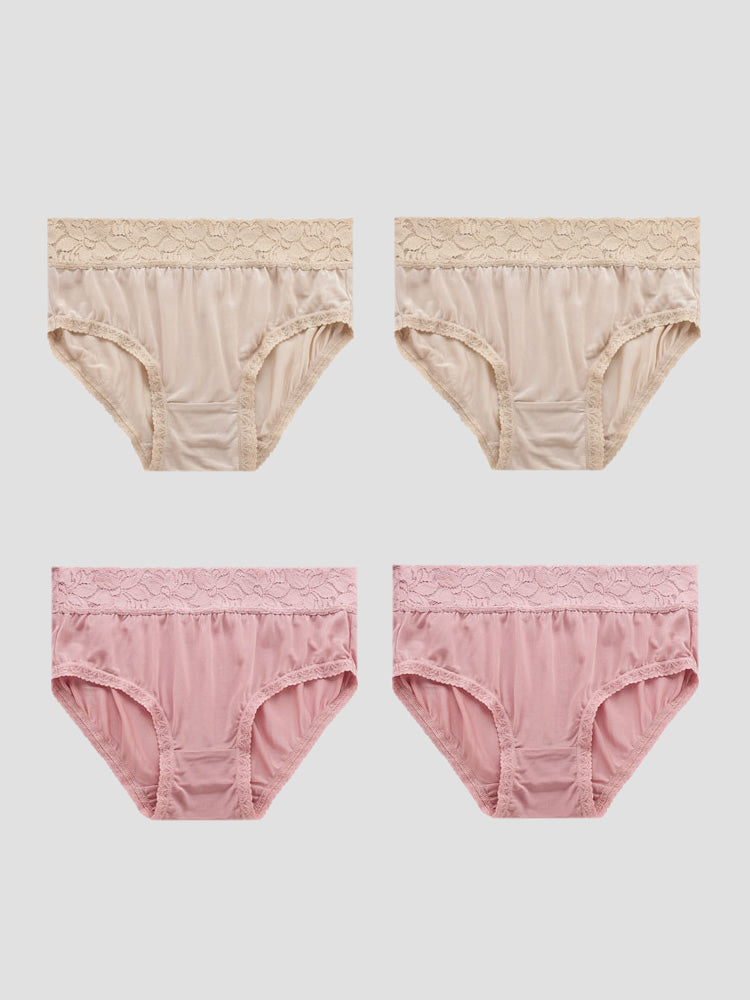 SilkSilky-DE Seidenstrick Panty Beige+Rosa 003