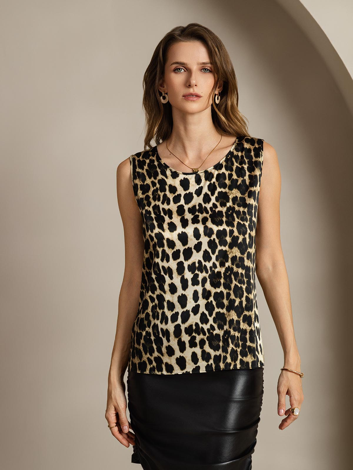 [Leopard] SilkSilky-DE 19Momme Seide Camisoles 003
