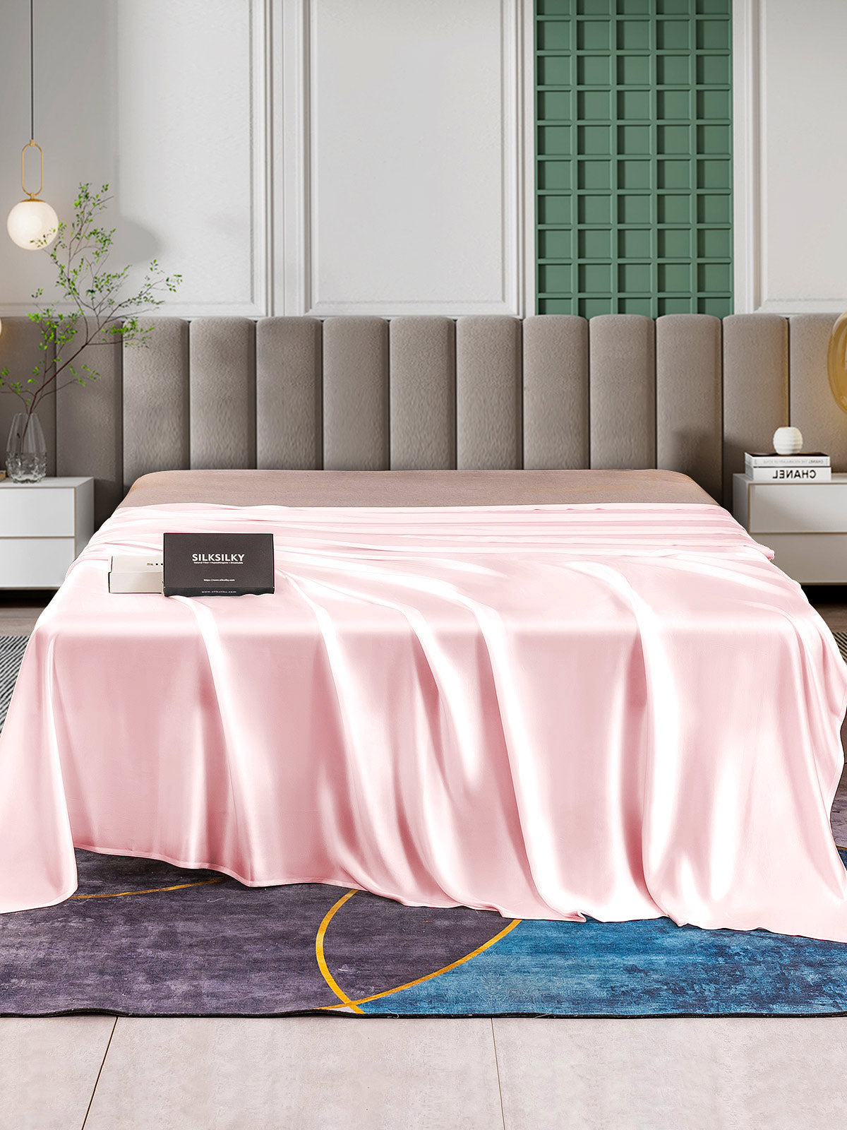 [Rosa] SilkSilky-DE 25Momme Reine Seide Sheet 001