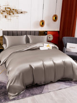[Grau] SilkSilky-DE 19Momme Bettwäsche Sets 003