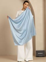 [Hellblau] SilkSilky-DE Pure Silk Scarf 001