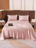 SilkSilky DE 19Momme Reine Seide Bedding Set BlassesMauve 002