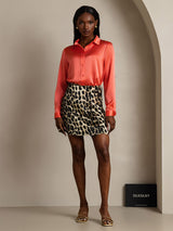 [Leopard] SilkSilky-DE Reine Seide Skirt 006,