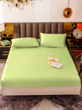 SilkSilky DE 19Momme Reine Seide Bedding Set Mintgrün 002