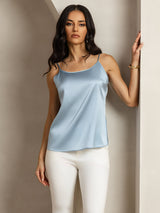 [Graublau] SilkSilky-DE Spaghetti Strap Cami Top 004