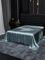 [Graublau] SilkSilky-DE 19Momme Spannbettlaken 001