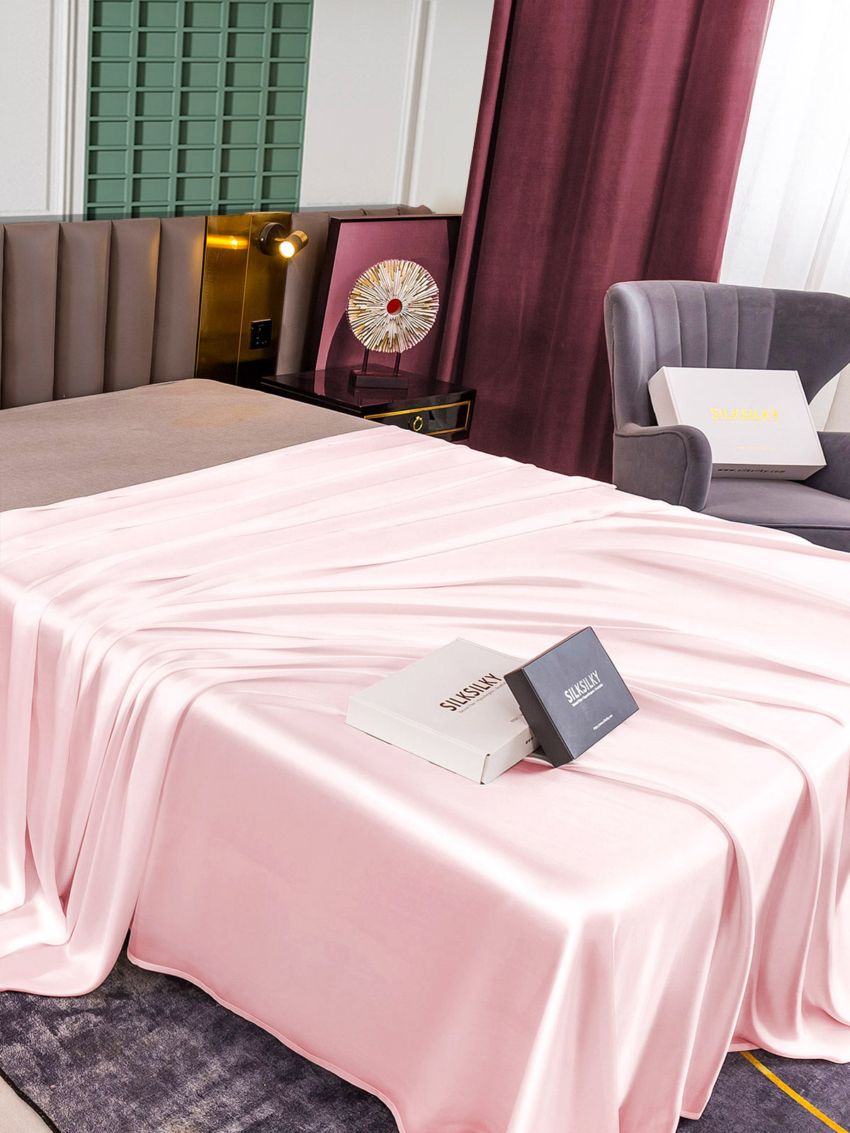 [Rosa] SilkSilky-DE 25Momme Reine Seide Sheet 003