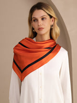 [Orangenes Quadrat] SilkSilky-DE Scarf 004